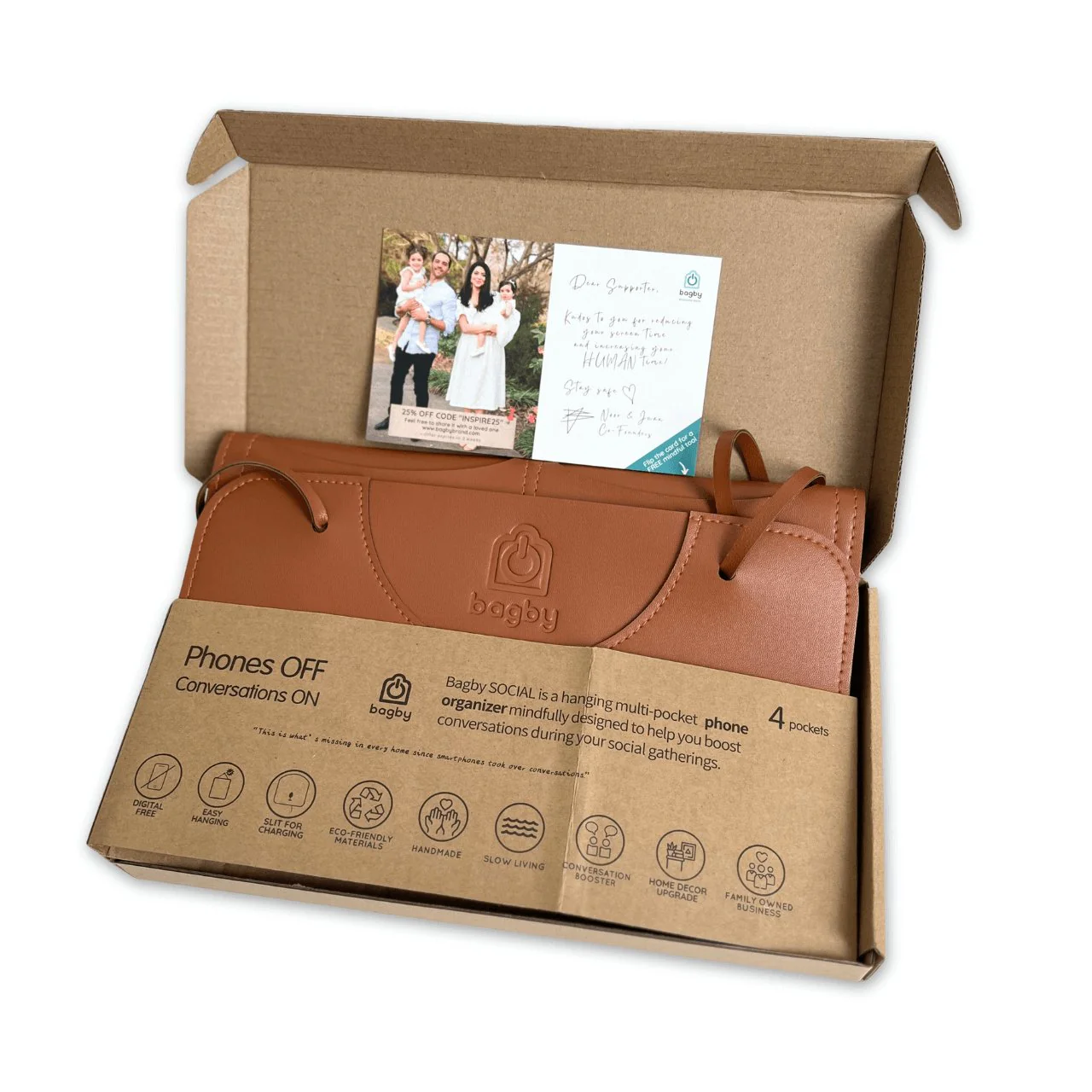 Bagby SOCIAL Vegan Leather - 4 Pocket Phone Holder - Image 4