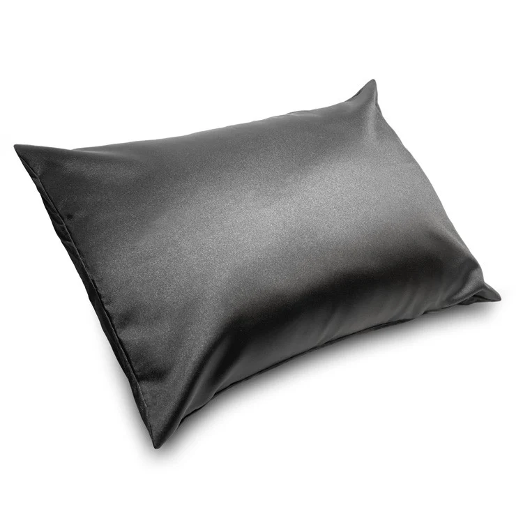 Black Silver Jersey Modal & Satin Pillowcase – Standard/Queen - Image 3