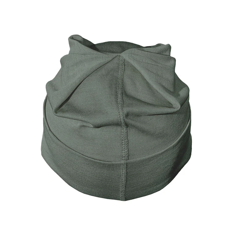 Kids Moss Silver Cotton Double Knit Beanie - Image 3