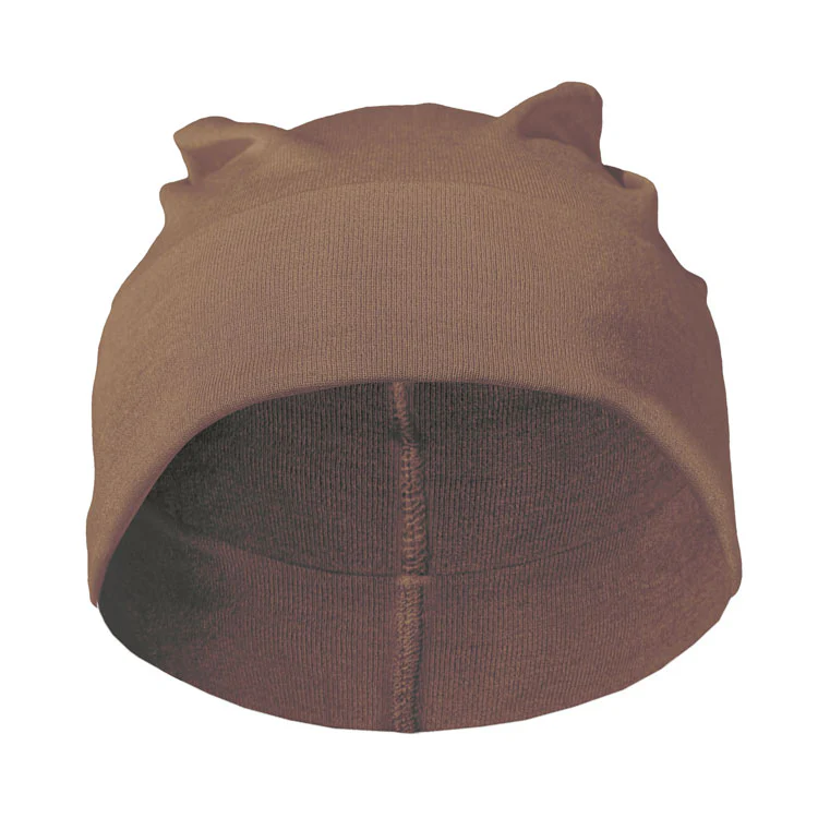 Mocha Silver Jersey Modal Beanie - Image 3