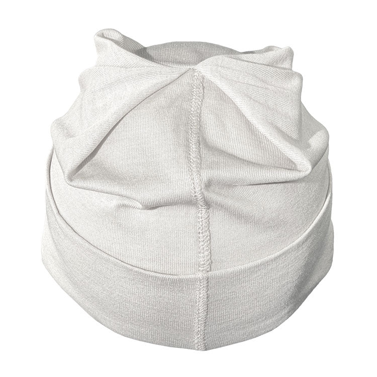 Natural Silver Jersey Modal Beanie - Image 4