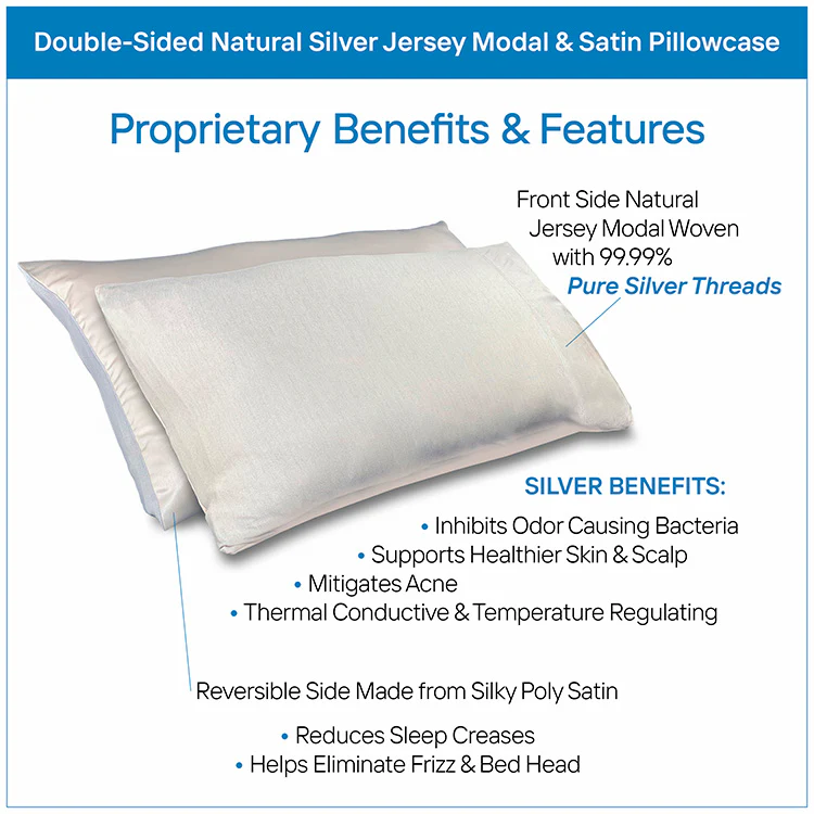 Natural Silver Modal Pillowcase - King - Image 4