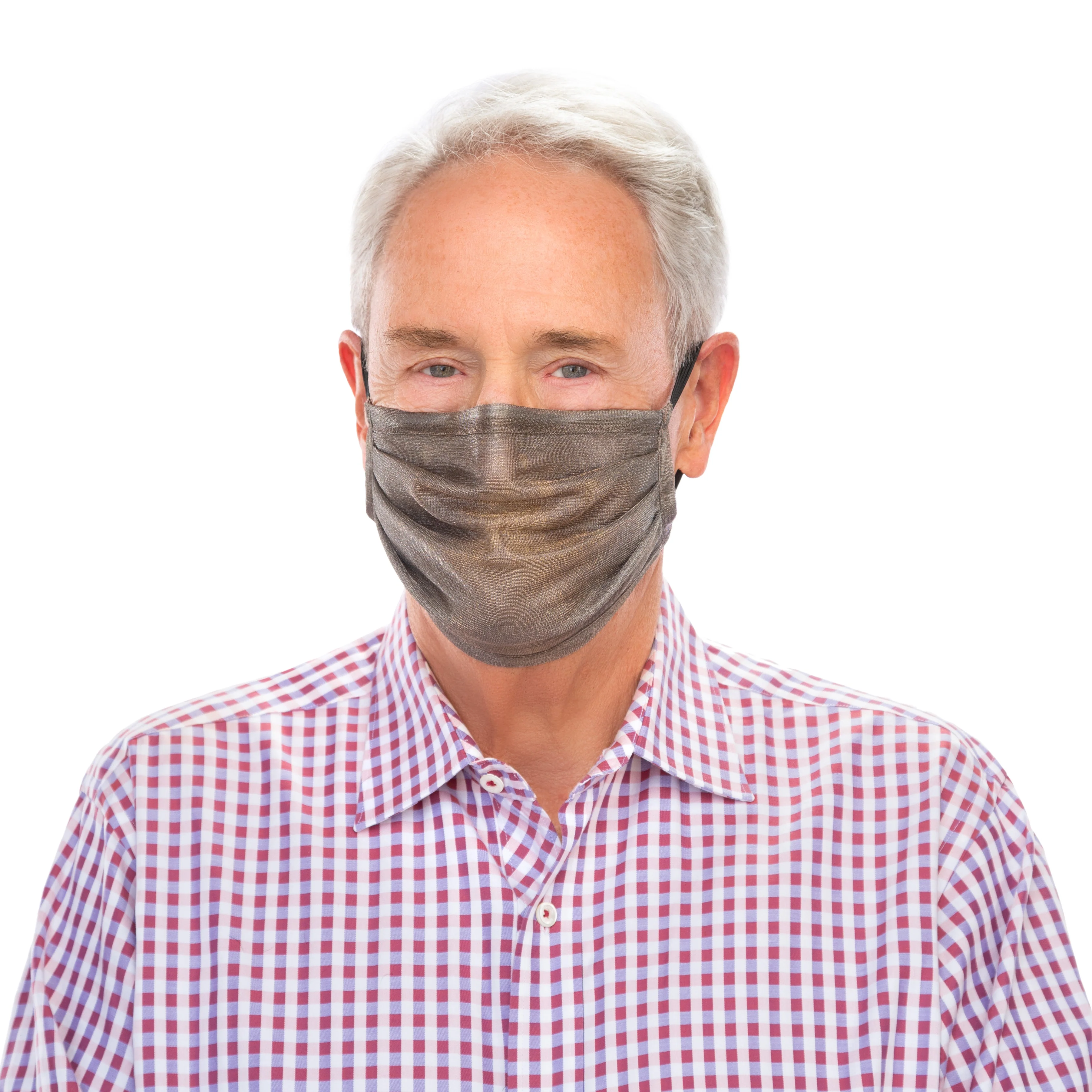 Silver Mesh Mask - Pleated - Image 5