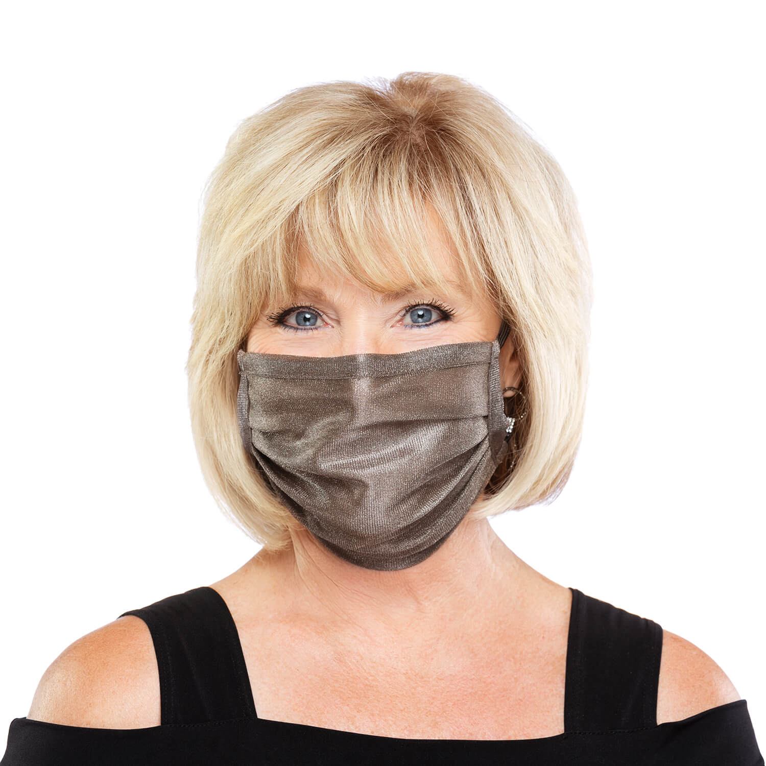 Silver Mesh Mask - Pleated - Image 6