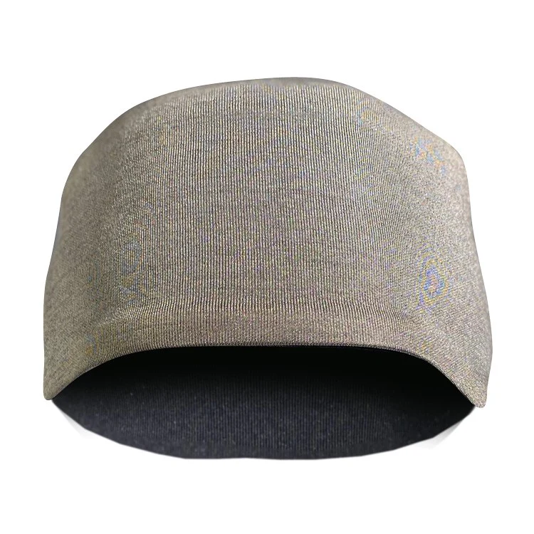Reversible Black Silver Cotton Double Knit Headband - Image 4
