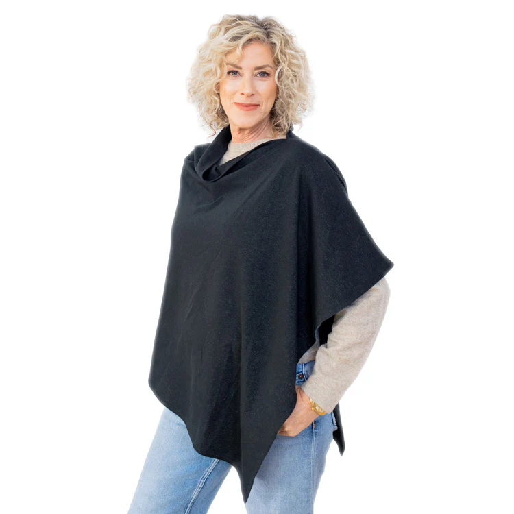 Silver Jersey Modal Poncho - Long - Image 5