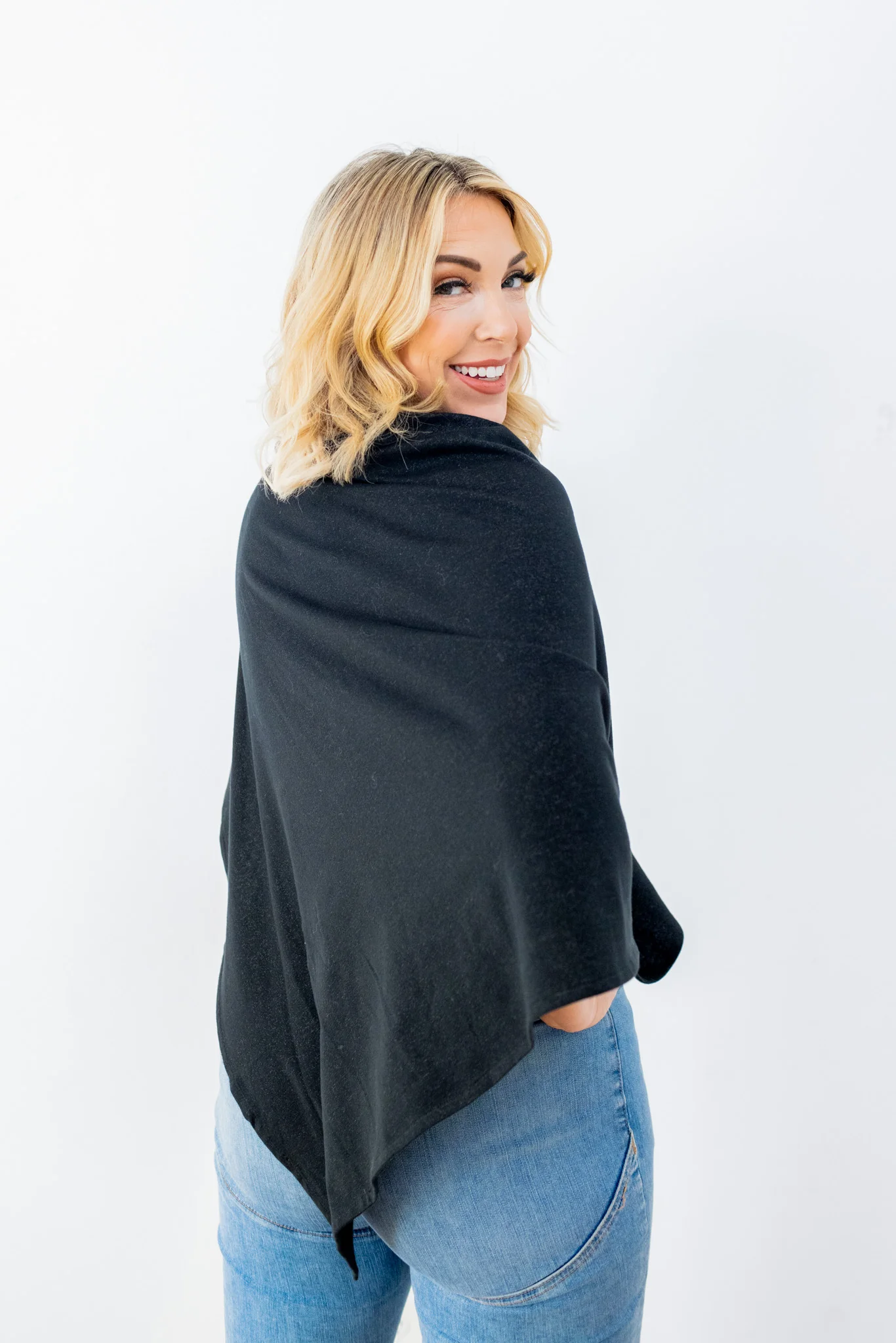 Silver Jersey Modal Poncho - Long - Image 7