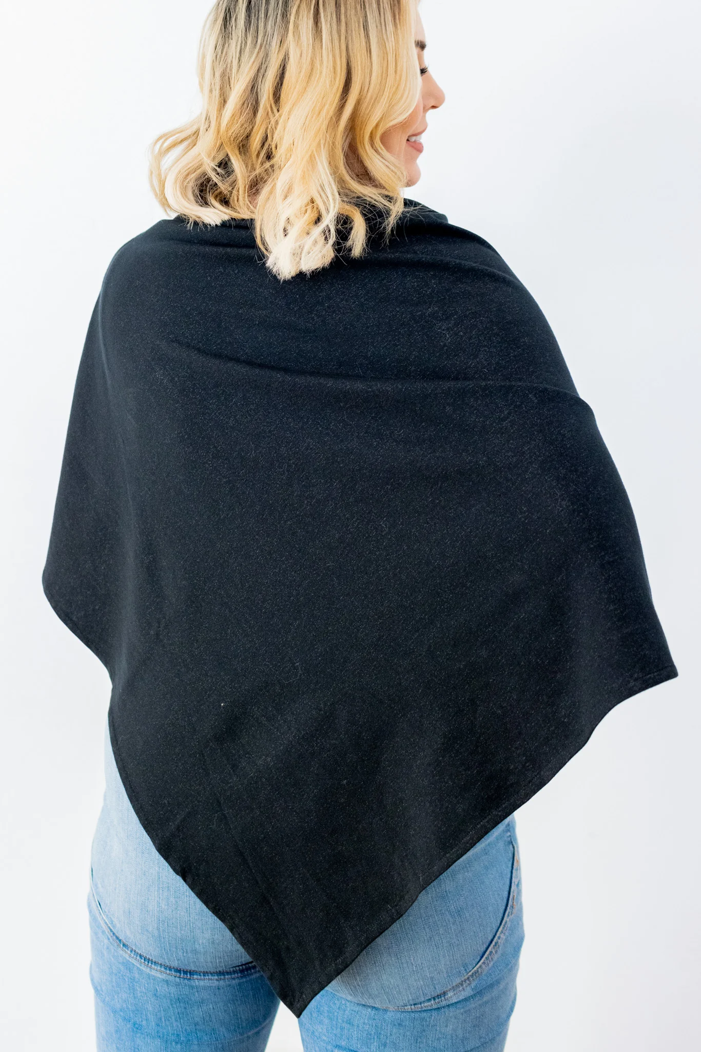 Silver Jersey Modal Poncho - Long - Image 8