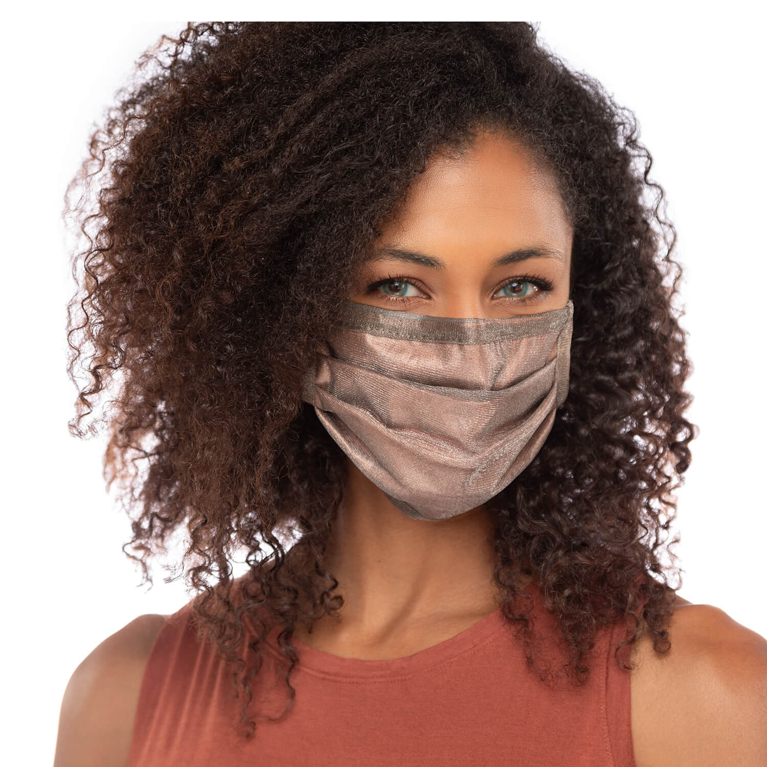 Trifecta Copper/Silver Mask - Pleated - Image 3