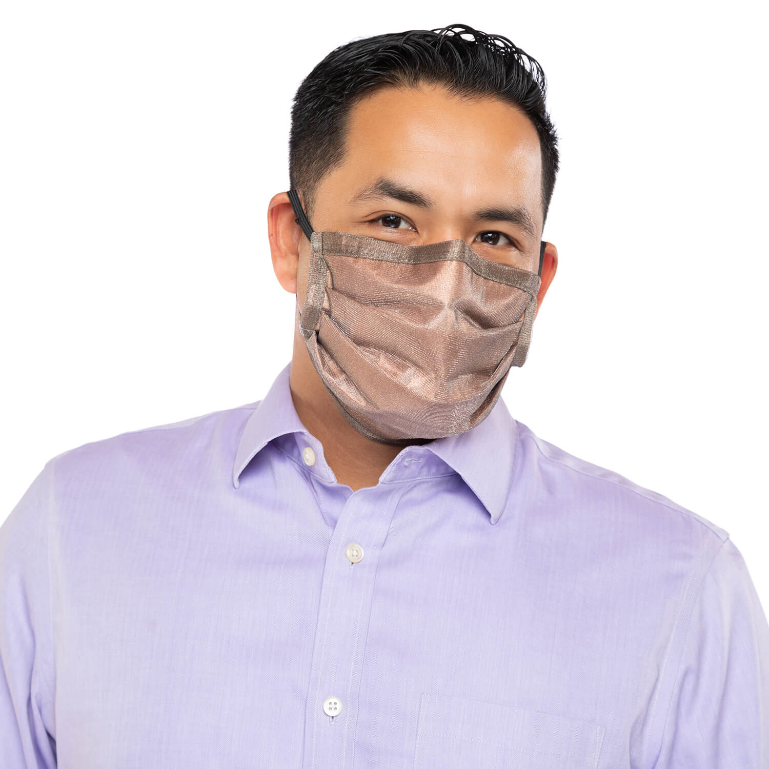 Trifecta Copper/Silver Mask - Pleated - Image 4